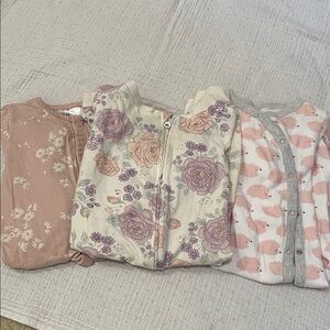 H&M Floral and Patterned Baby Onesies Set